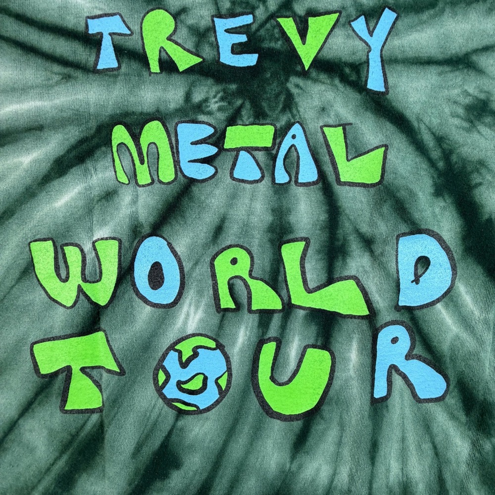 GZ and Trevy Metal World Tour Green Tie Dye Graphic T-Shirt Mens XL Gildan - Picture 14 of 14